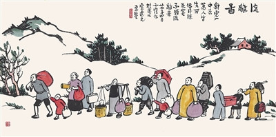 盛多网 读丰子恺的抗战漫画: “拿五寸不烂之笔来参加抗战”